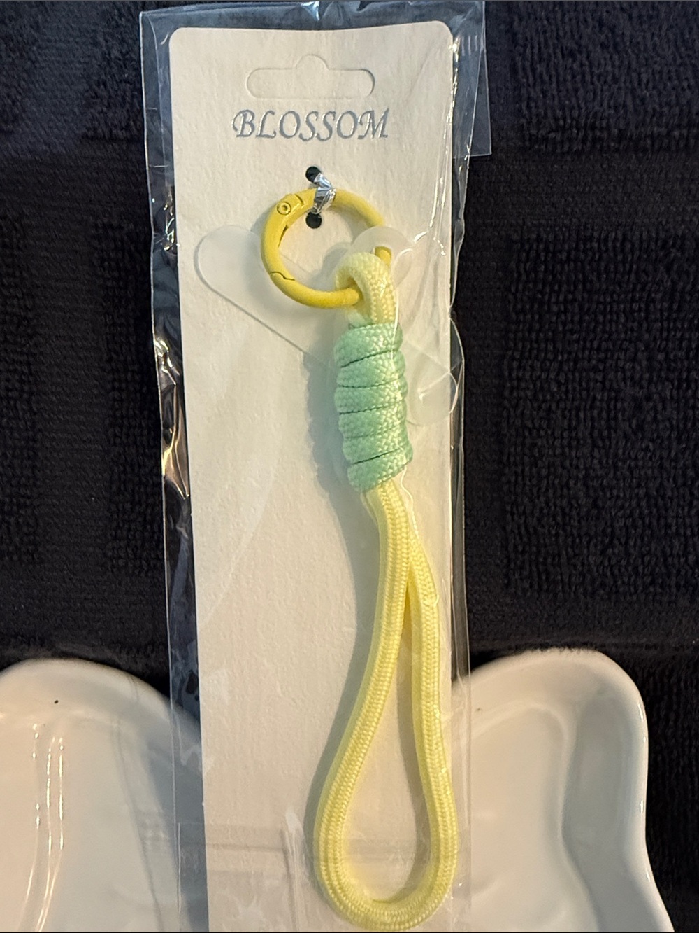 Blossom Yellow & Mint Key Ring Strap